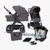 Kinderkraft Multifunctional 3-in-1 B-Tour Mink Pro Kombivogn, Dark Grey