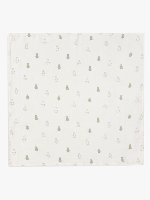 Jollein Happy Miffy Musselinteppe 3-Pakk, Olive Green