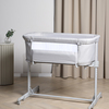 Beemoo CARE 2-i-1 Bedside Crib & Lekegrind, Light Grey