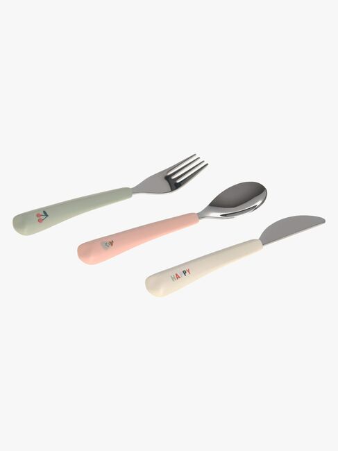 Lässig Bestikk med Silikonhåndtak 3-pakk, Happy Fruit Cherry