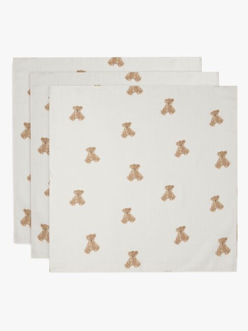 Jollein Musselinteppe 3-Pack, Teddy Bear