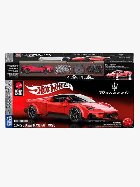 Mattel Brick Shop Hot Wheels Speed Series Byggesett Maserati MC20 250 Deler
