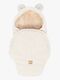 MeowBaby Bearly Svøpeteppe med Bjørneører, Cream