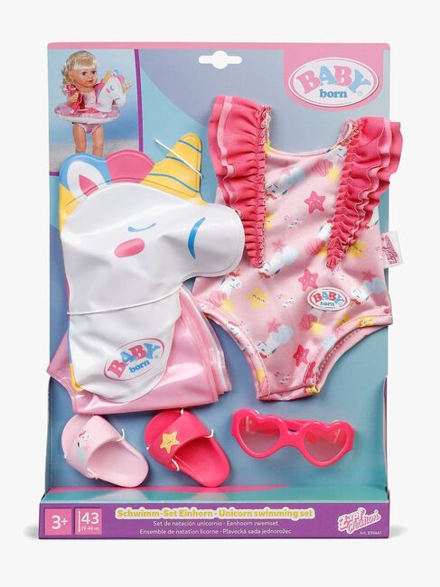 BABY born Dukketilbehør Svømmesett Enhjørning 43 cm