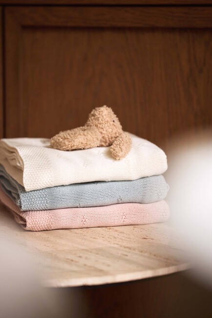 Jollein Strikket Teppe Cozy, Ivory