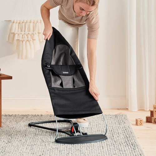 BabyBjörn Balance Soft Vippestol Vevet, Svart/Mørkegrå