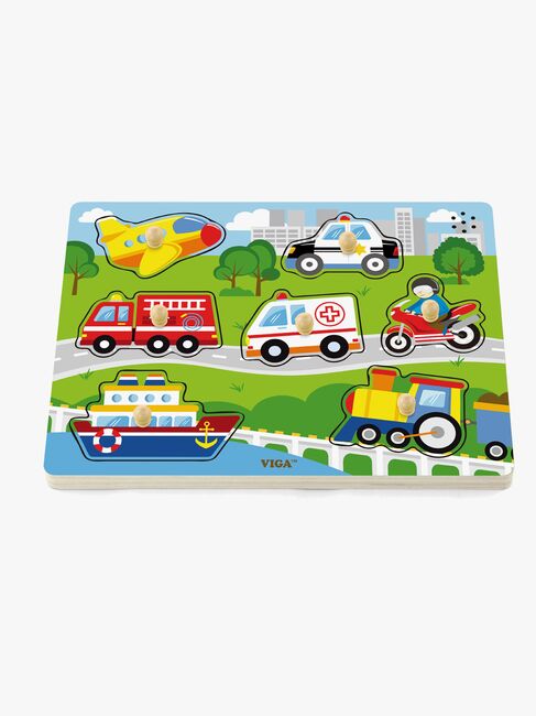 VIGA Puslespill Med Lyd Kjøretøy