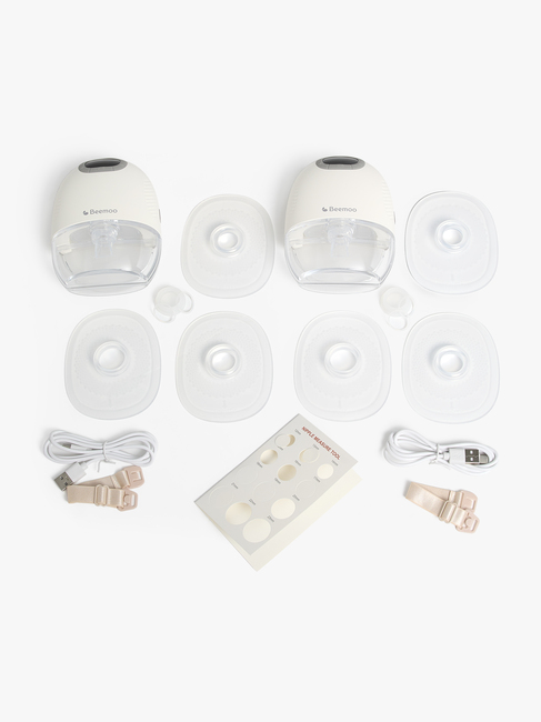 Beemoo CARE Wearable Slim Elektrisk Brystpumpe Dobbel, White