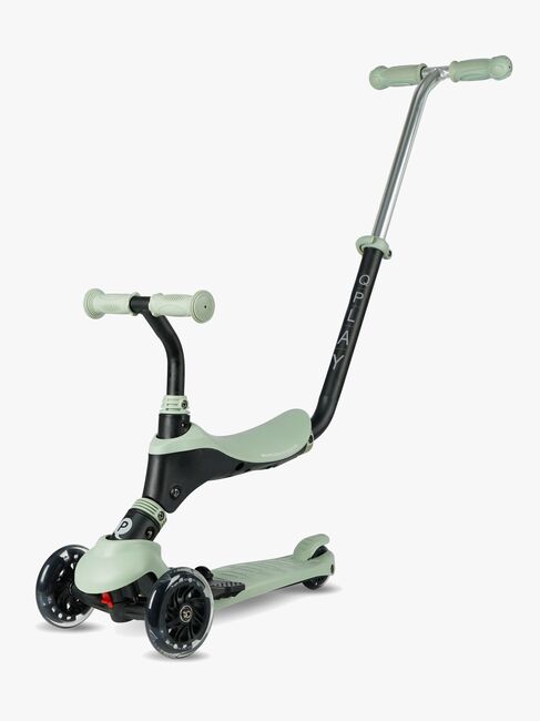 QPlay Sema Pro 5-in-1 3-hjuls Sparkesykkel, Grønn