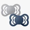 BIBS Supreme Smokk 2-pack Silikon Str 2, Cloud/Steel Blue