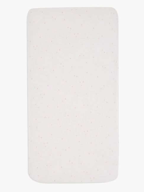 Jollein Stretchlaken Twinkling 60x120, Off white/Wild Rose