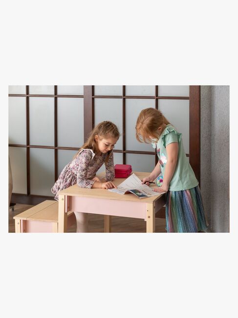 Family-scl Smart Oppbevaring Bord med Stol, Rosa