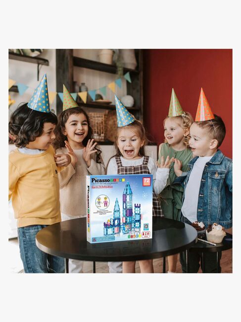 PicassoTiles Magnetisk Byggesett Ice Winter 72 Deler