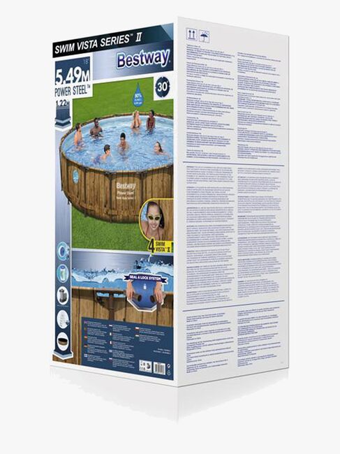 Bestway Power Steel Swim Vista Series Basseng 549x122 cm, Brun