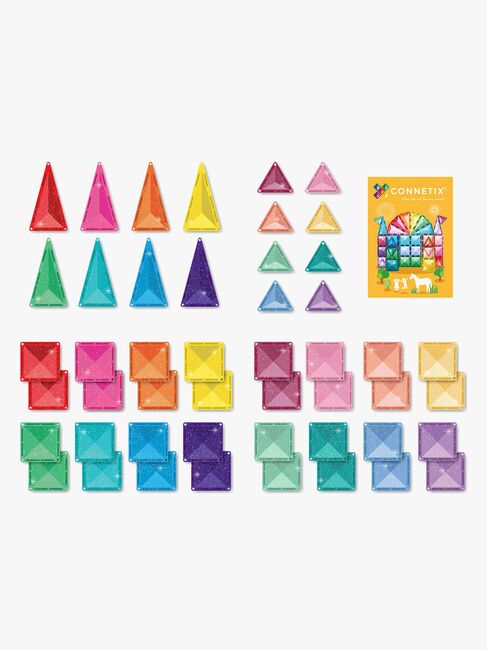 Connetix Magnetiske Byggeklosser Glitter Slott 48 Deler