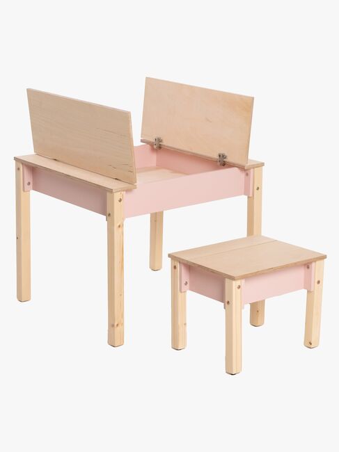 Family-scl Smart Oppbevaring Bord med Stol, Rosa