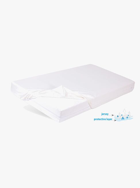 BabyMatex Hygienic Jersey Vanntett Stretchlaken til Barneseng 70 x 140 cm, Lysegrå