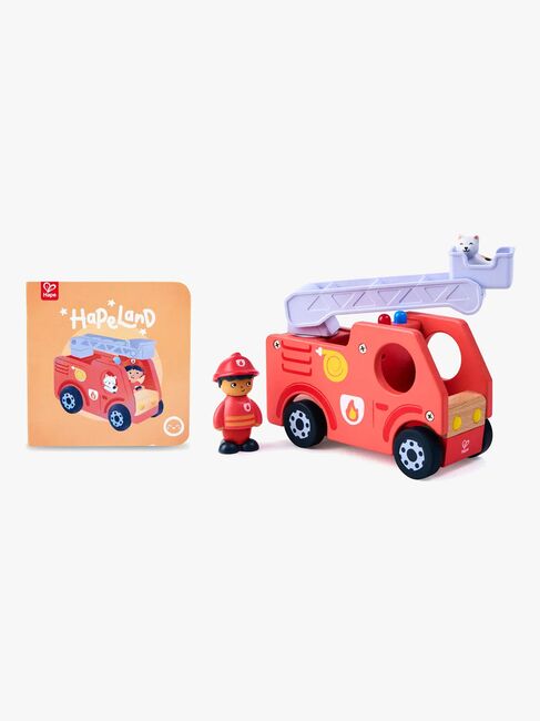 Hape Eventyrbok med Lekesett The Roaring Fire Truck