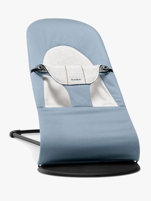BabyBjörn Balance Soft Vippestol Vevet Jerseystoff, Blå/Grå