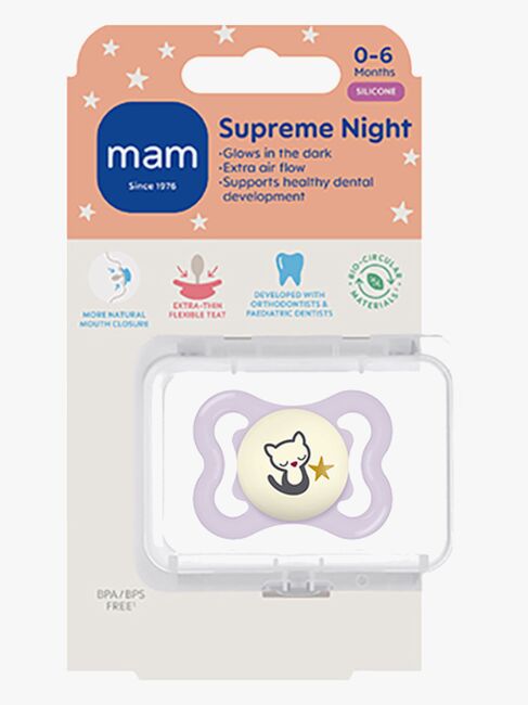 MAM Supreme Night Smokk Silikon 0-6m, Rosa