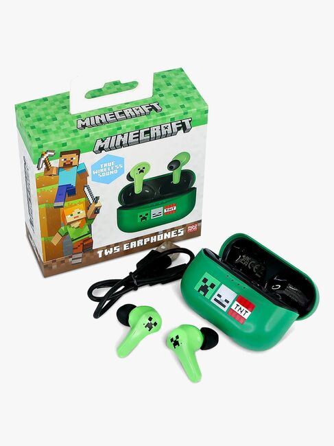 Minecraft Hodetelefoner In-Ear TWS, Grønn