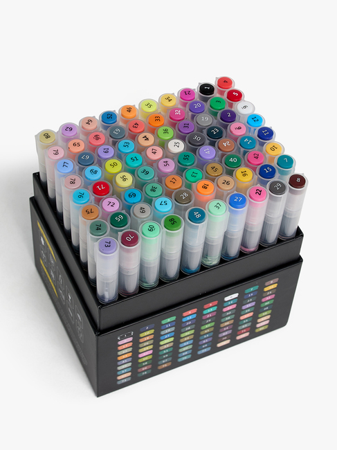 Fippla Akryllpenner 80-Pakk