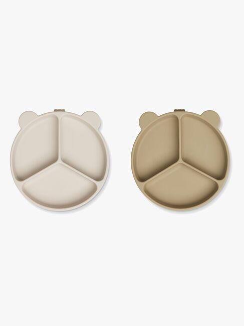 LIEWOOD Stacy Delt Tallerken 2-Pack, Sandy/Oat