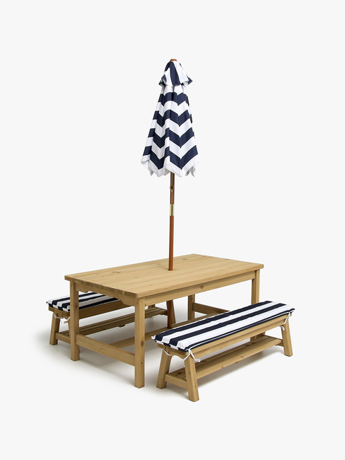 Woodlii Piknikbord Sett med Benker, Nature