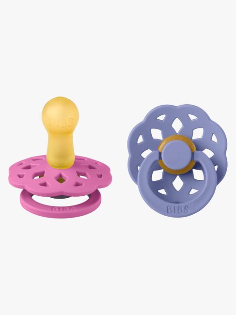 BIBS Boheme Smokk 2-Pakk Latex Str 2 Rund, Bubblegum/Peri