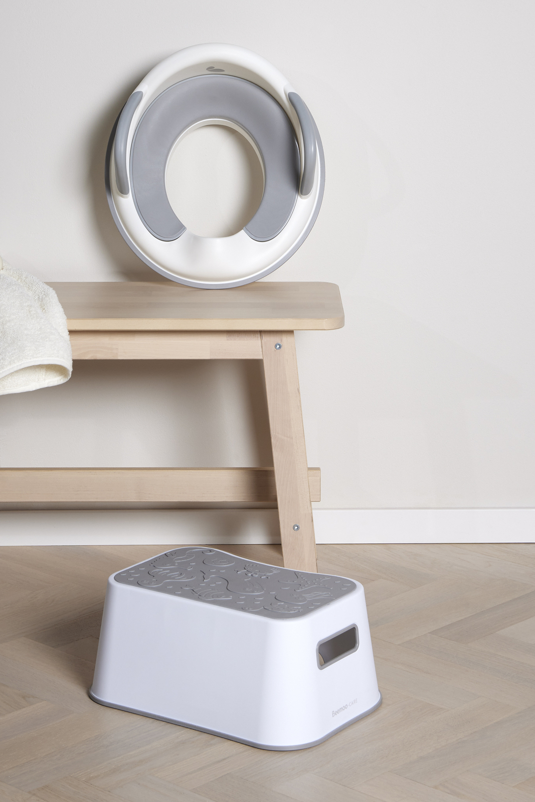 Beemoo CARE Assist Toalettsete & Krakk, White/Grey