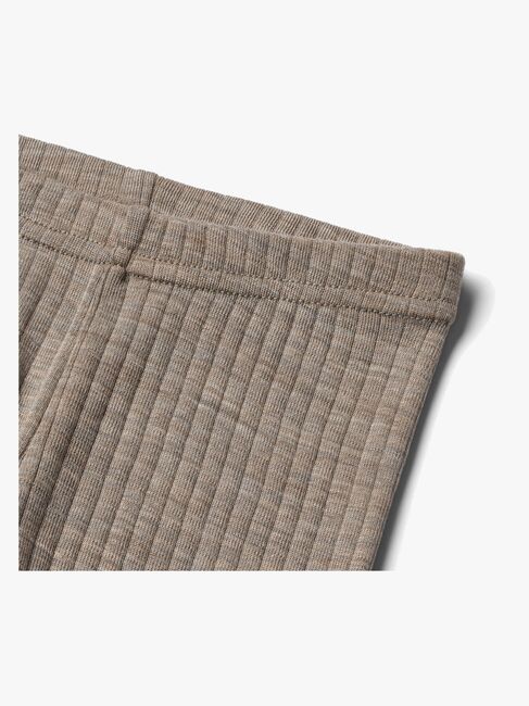 Wheat Agi Leggings Merinoull, Khaki Melange