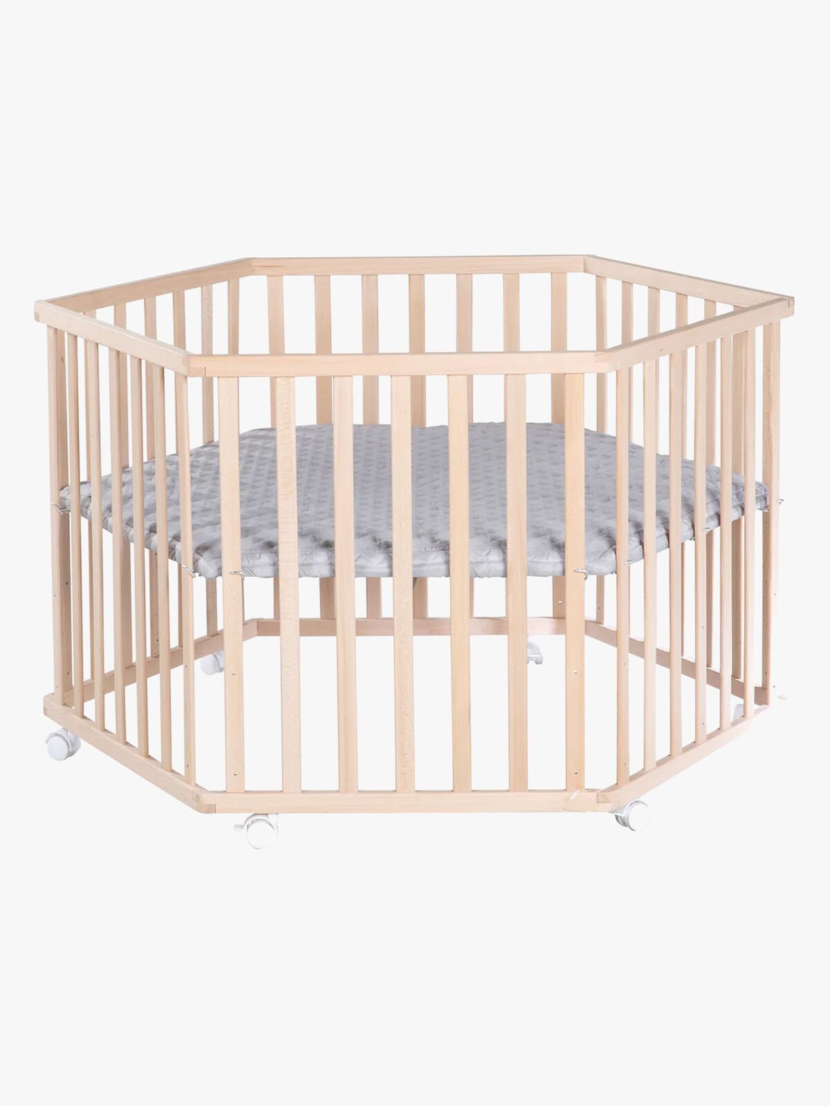 Roba Cosiplay Hexagon Lekegrind med Hjul, Wood