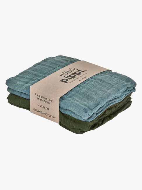 Pippi Musselinteppe 4-pack, Lead