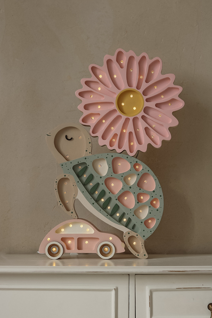 Little Lights Lampe Skilpadde, Seafoam Pink