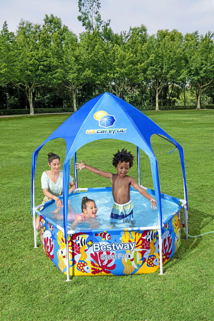 Bestway Steel Pro Barnebasseng Splash-in-Shade Play