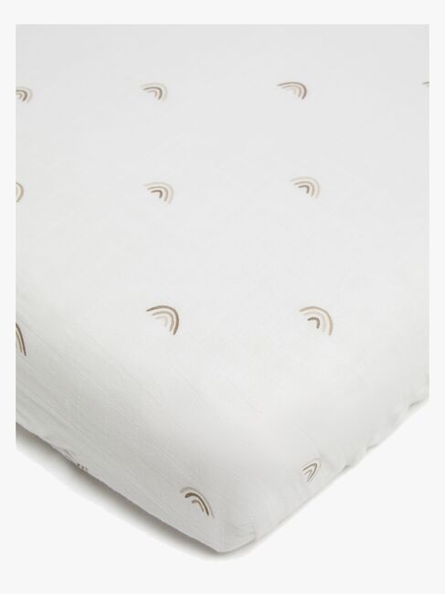 Alice & Fox AVIVA Stretchlaken Sprinkelseng 60x120, Hvit