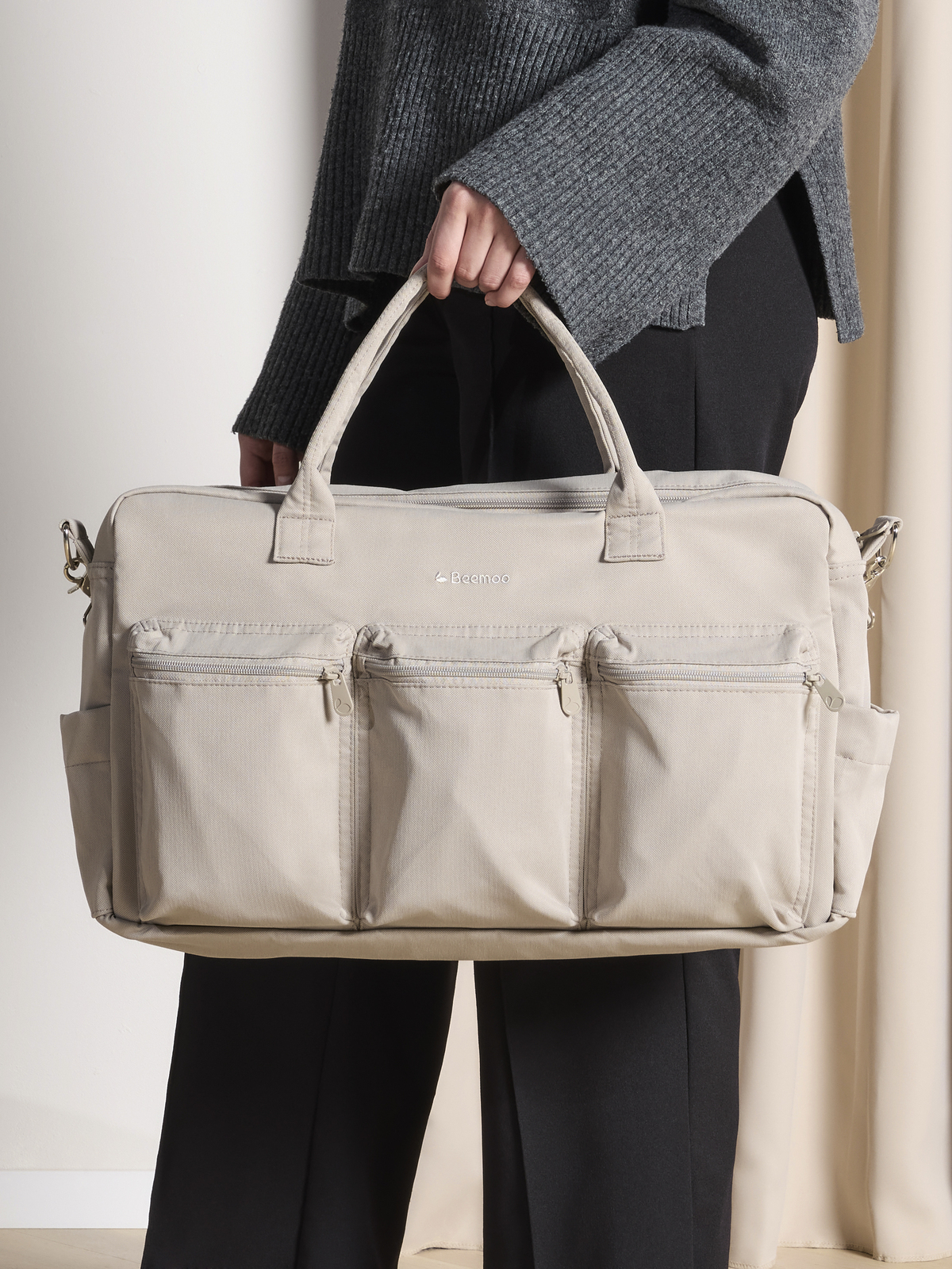 Beemoo Pro Double Stelleveske, Latte Beige