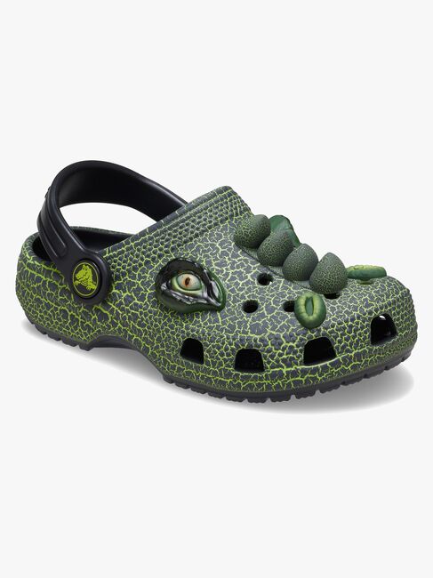 Crocs Classic IAM Scary Dino Kids Sandaler, Svart