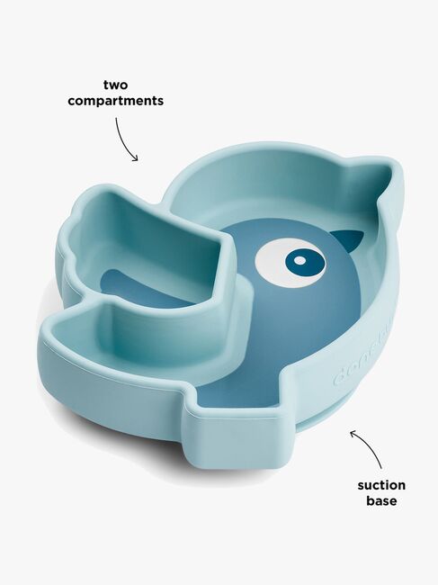 Done By Deer Stick & Stay Silikontallerken Birdee, Blue