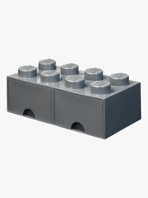 LEGO Oppbevaring Med Skuff 8, Dark Grey
