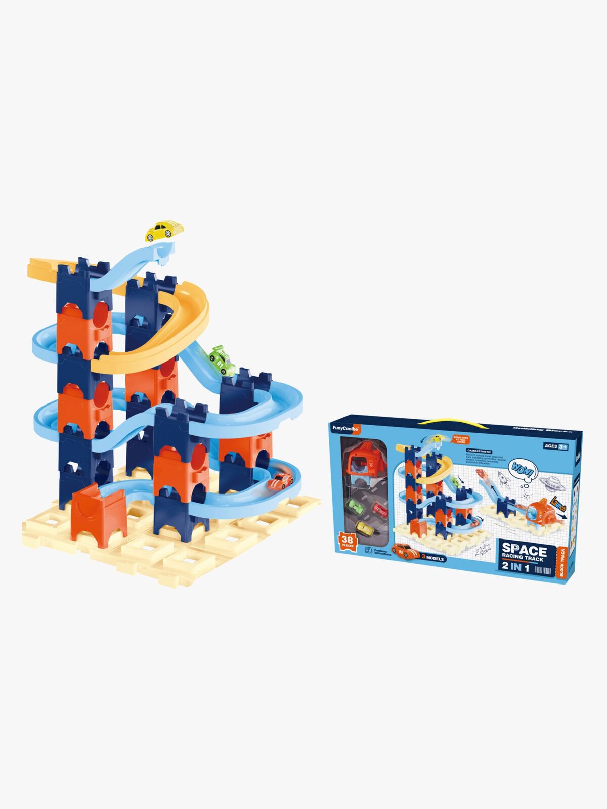 Suntoy Byggeklosser Bilbane med Katapult 38 Deler