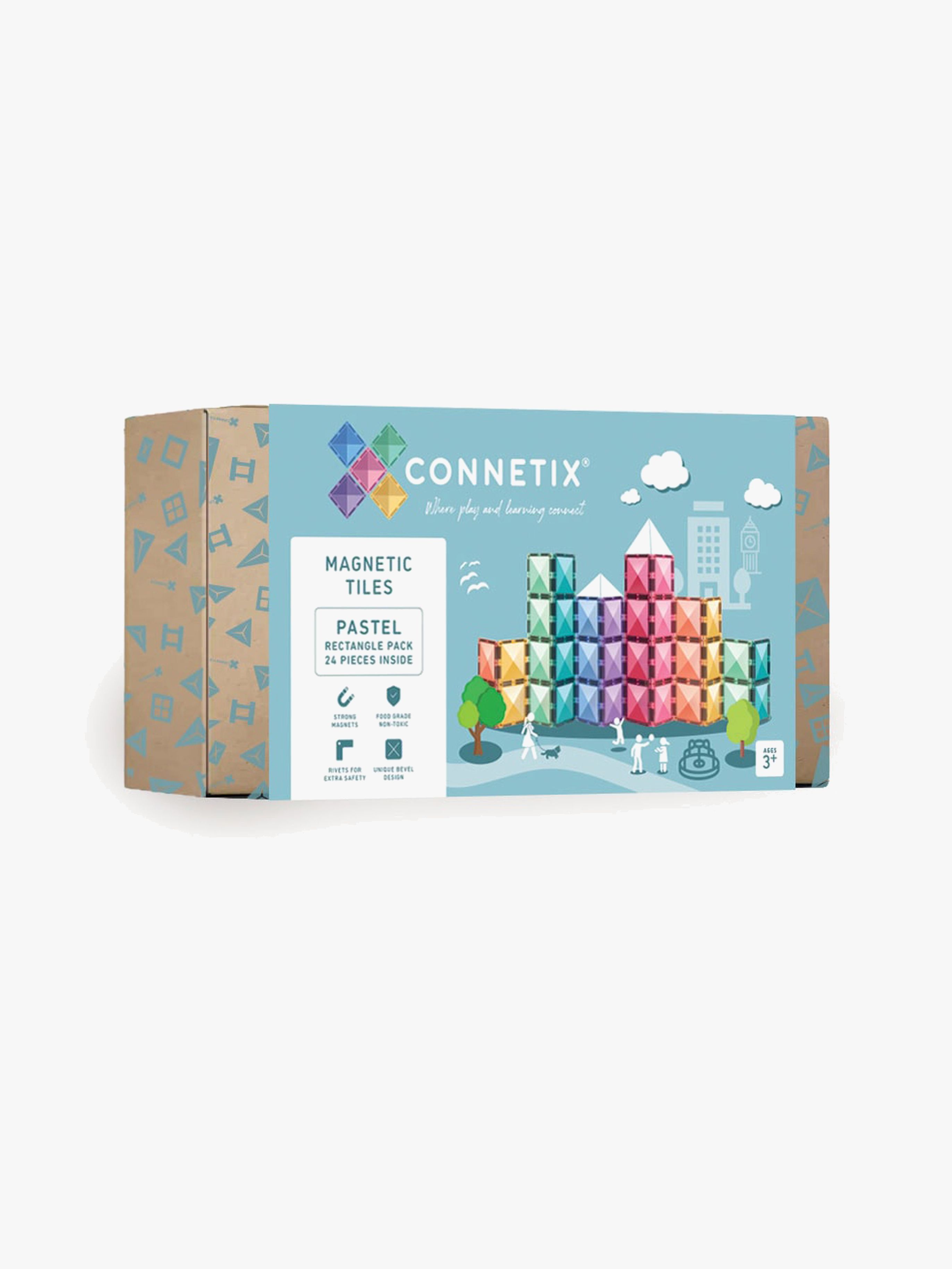 Connetix Magnetiske Byggeklosser Pastell Rektangel 24 Deler - Magnetleker - Plast