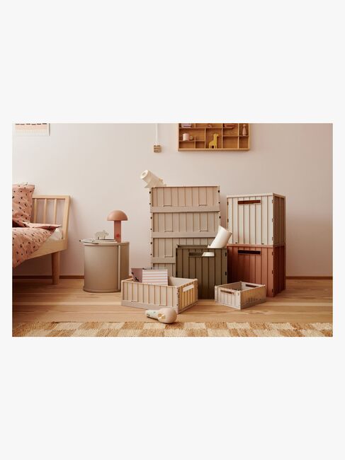 LIEWOOD Weston Oppbevaringsboks med Lokk & Hjul, Sandy