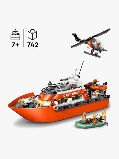 LEGO City 60504 Kystvaktens helikopter og redningsbåt