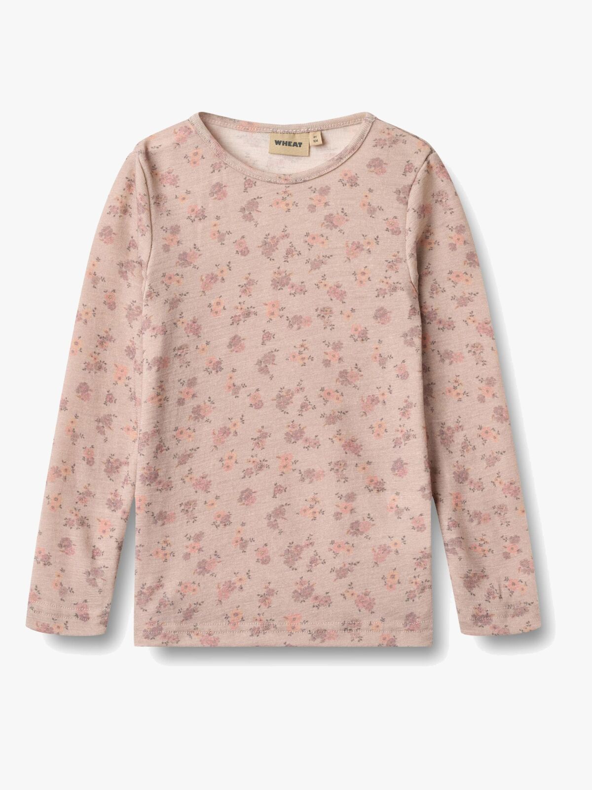 Wheat Alfie Topp med Lange Ermer Merinoull, Lilac Flowers