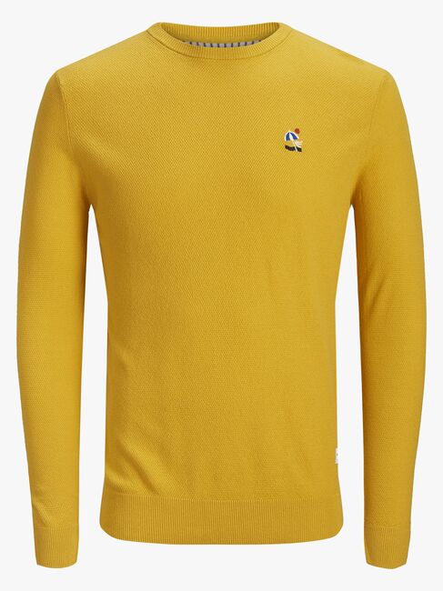 Jack & Jones Steam Crewneck Genser, Yolk Yellow