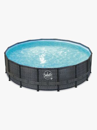 Swing Pools Elite Bassengsett 488x122 cm, Svart