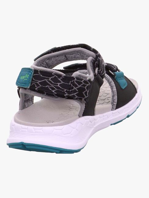 Superfit Criss Cross Sandaler, Black/Green