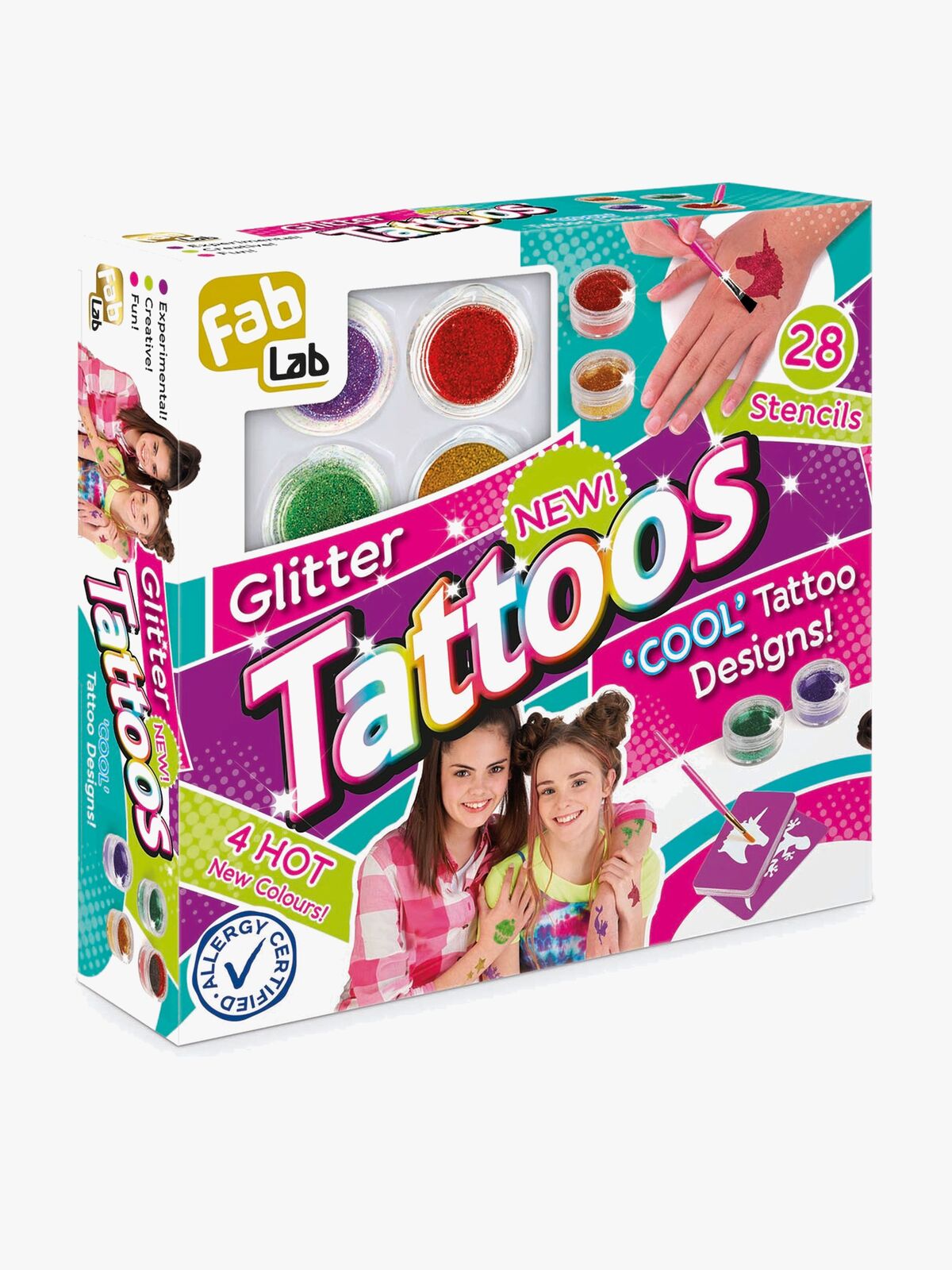 FAB LAB Glittertatoveringer