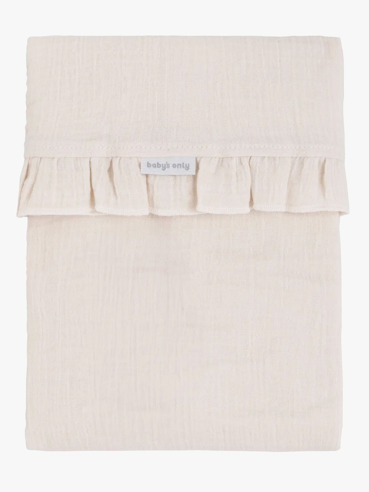 Baby's Only CALM Baby Crib Laken med Volang 80x100, Warm Linen
